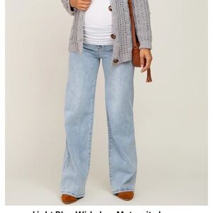 Pink Blush Maternity Light Blue Wide Leg Size 25 Jeans